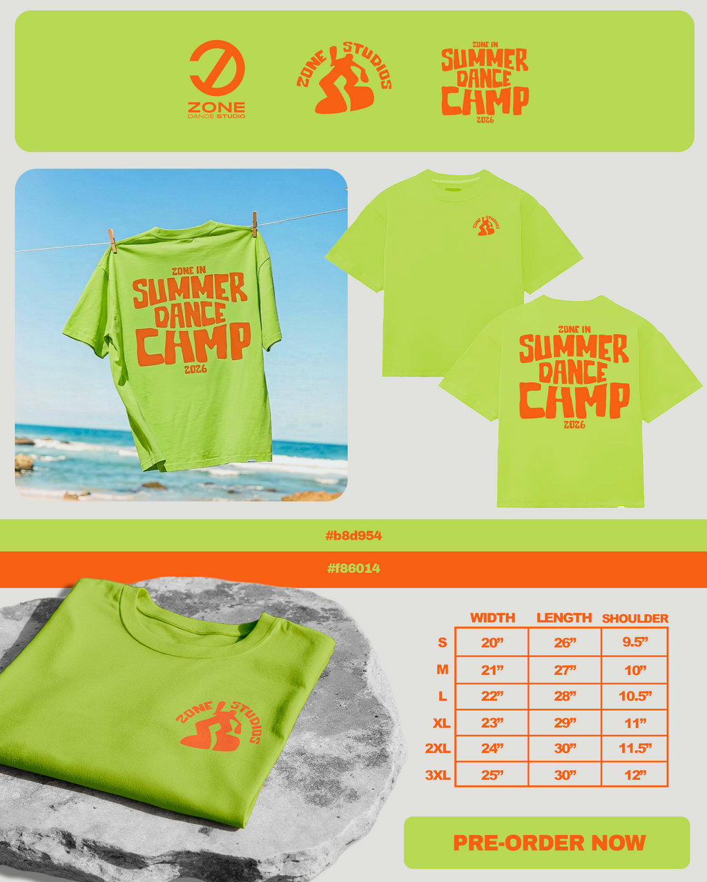 SUMMER DANCE CAMP MERCH (LEMON LIME)