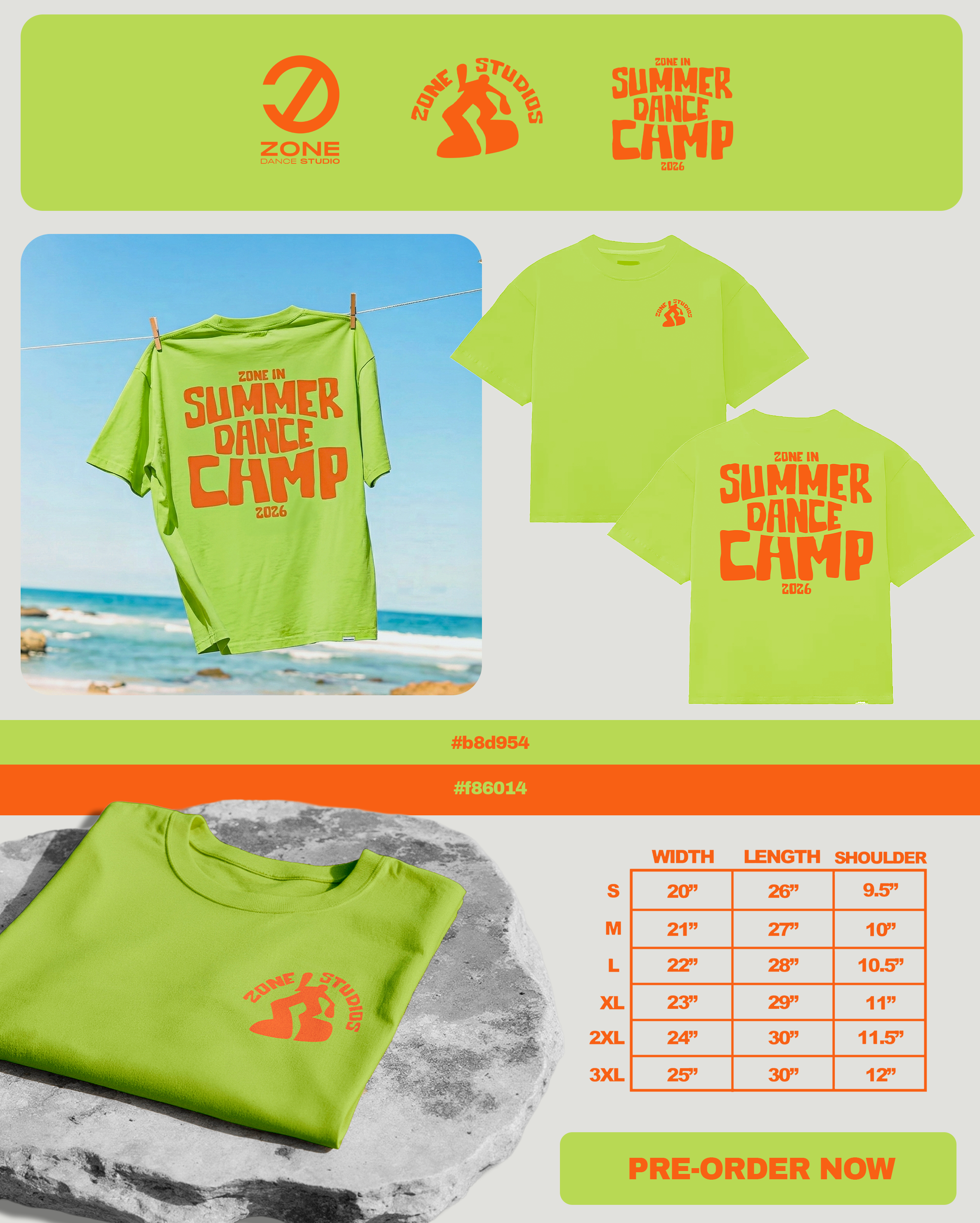 SUMMER DANCE CAMP MERCH (LEMON LIME)