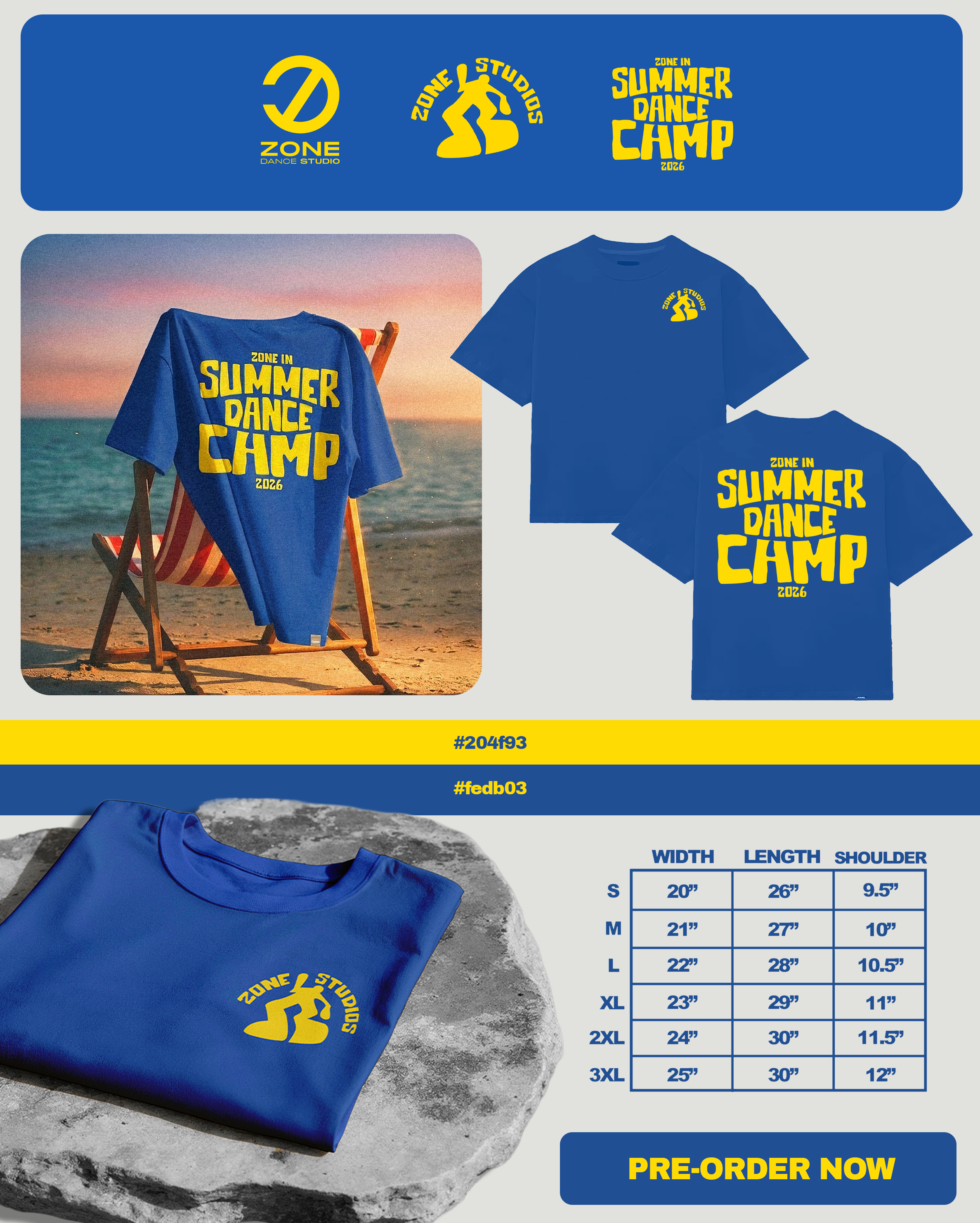 SUMMER DANCE CAMP MERCH (AQUA BLUE)